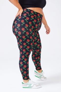 DuoKnit Leggings In Stemmed Roses -Chic Wear Shop 1075763d725552b6a1