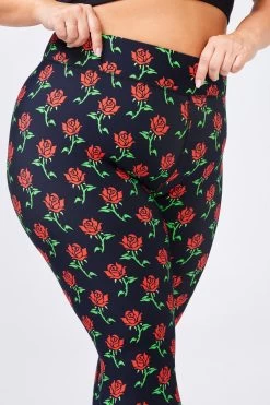 DuoKnit Leggings In Stemmed Roses -Chic Wear Shop 1075963d72556dfb57