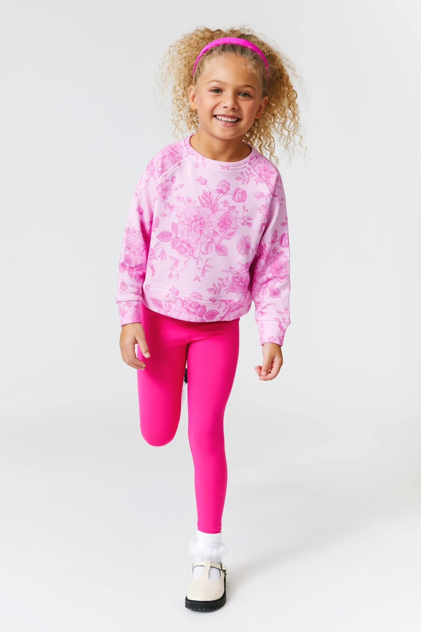 Girls TLC Leggings In Terez Pink 4 Girls TLC Leggings In Terez Pink - Image 2
