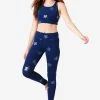 UpLift Leggings In Navy Tonal Star Foil