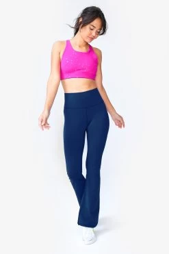 TLC Flare Leggings In Navy