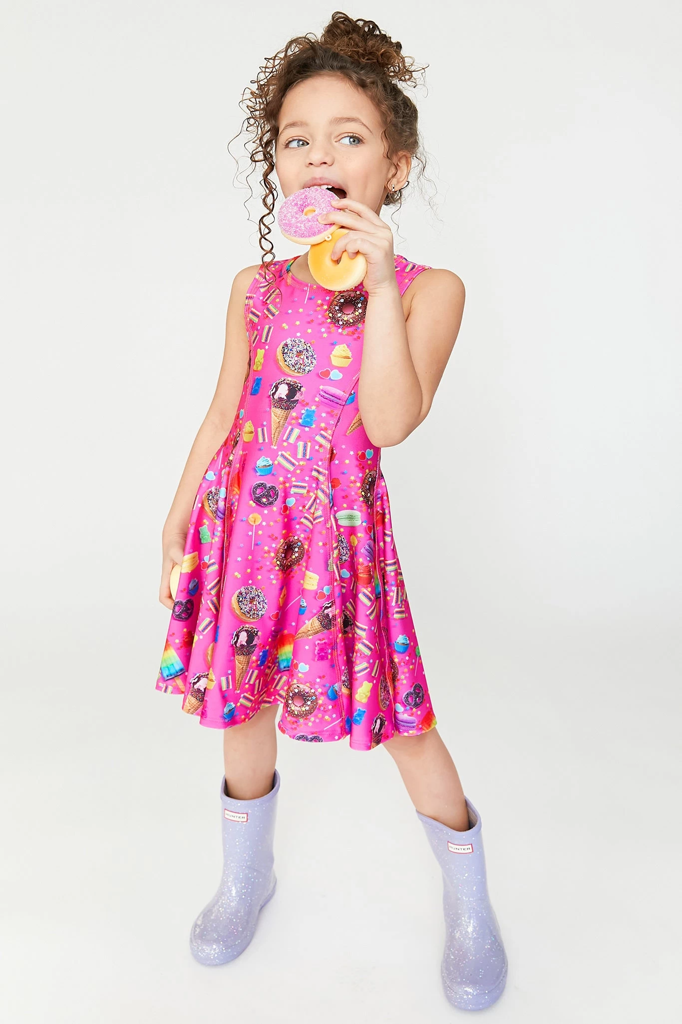 Girls Skater Dress In Candy Spill 7 Girls Skater Dress In Candy Spill - Image 5