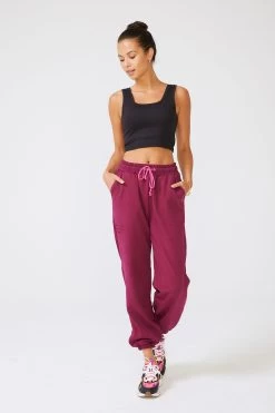 Sweatpants In Black Raspberry
