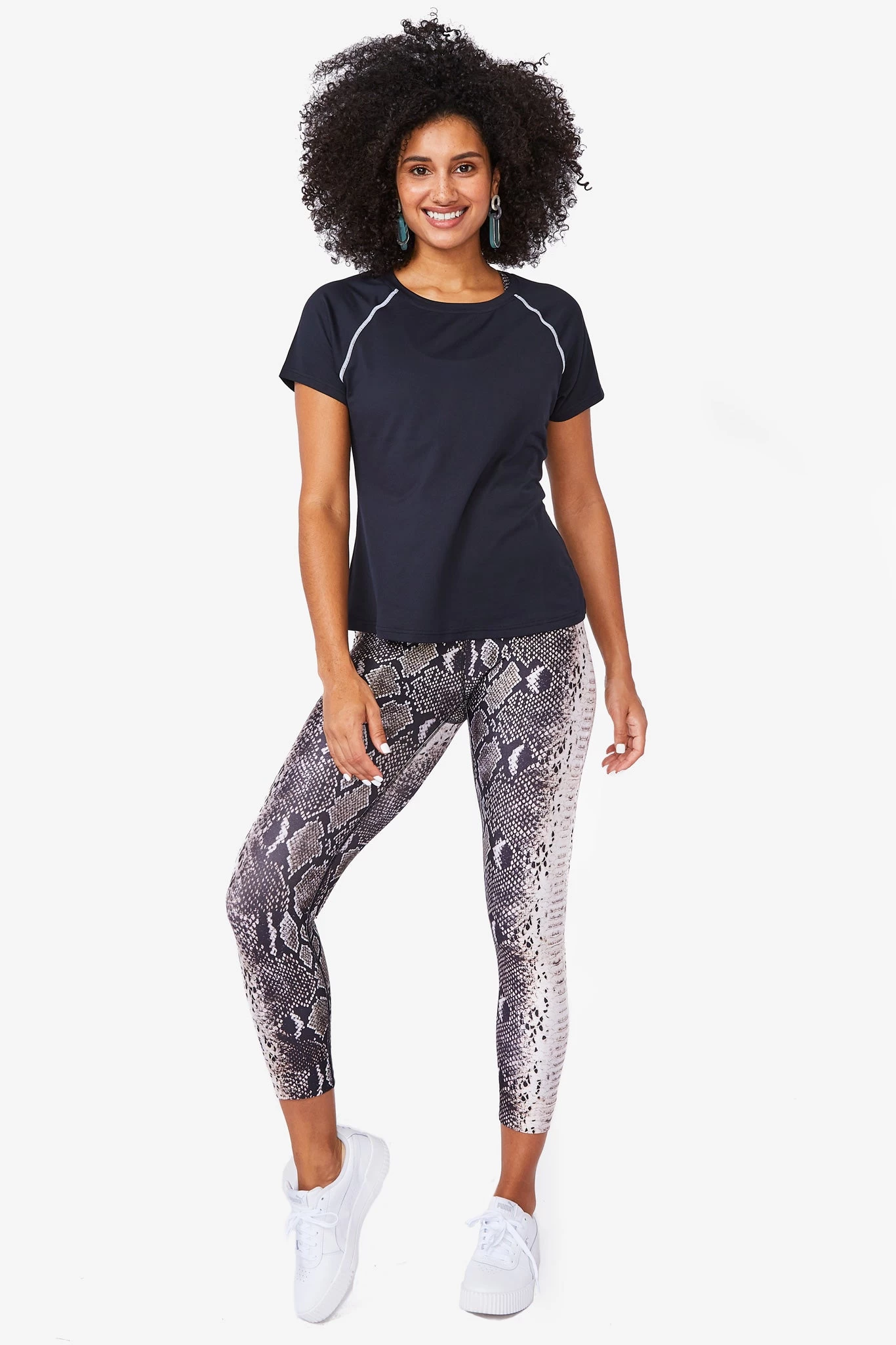 Hi-Shine Capris In Wild Python 3 Hi-Shine Capris In Wild Python