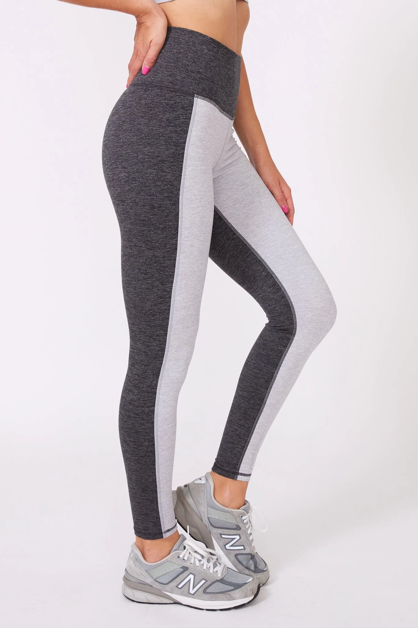 Colorblock TLC Leggings In Collegiate Gray And Dark Heathered Gray 3 Colorblock TLC Leggings In Collegiate Gray And Dark Heathered Gray