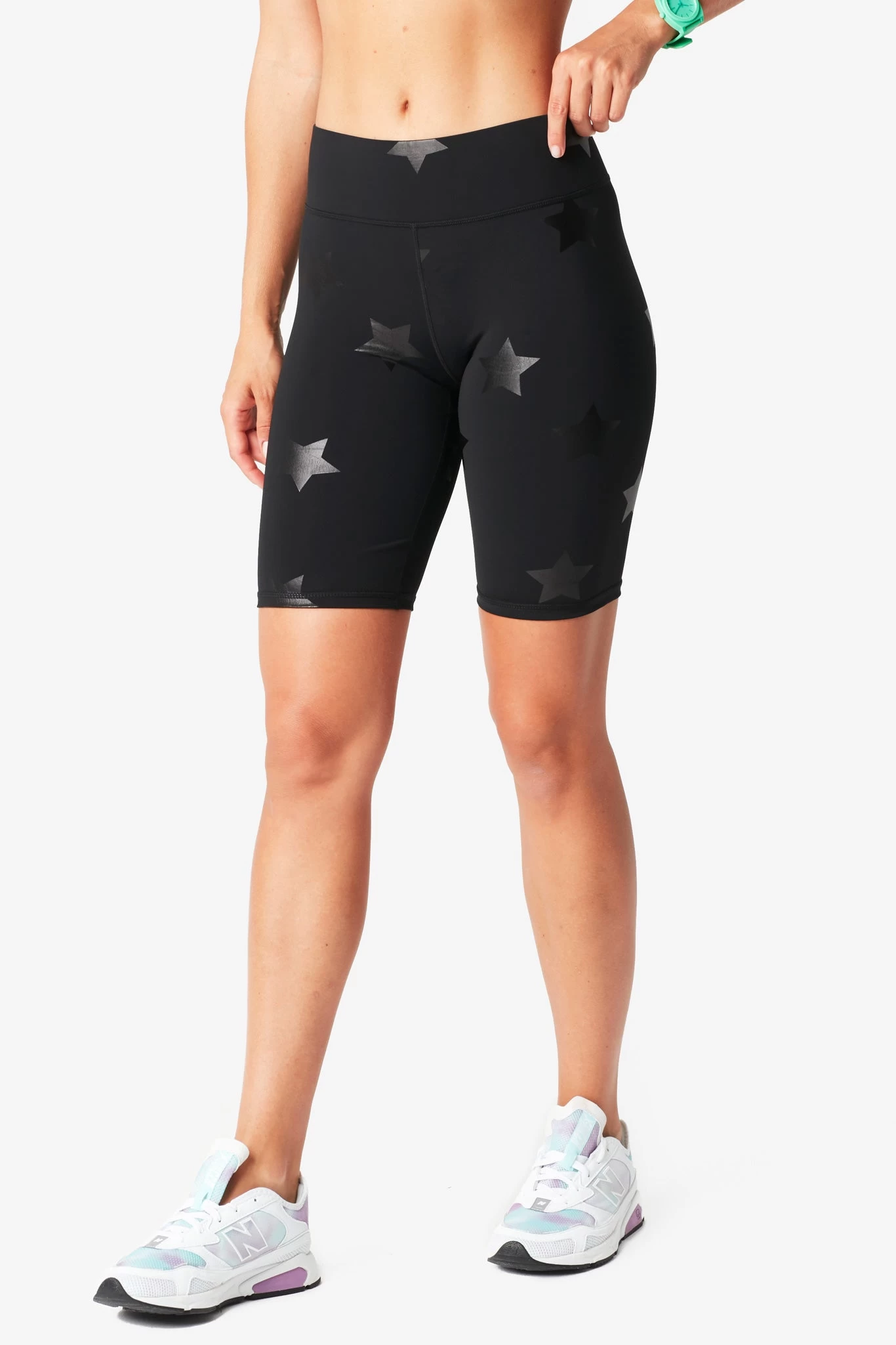 UpLift Bike Shorts In Black Tonal Star Foil 4 UpLift Bike Shorts In Black Tonal Star Foil - Image 2