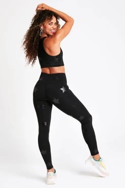 UpLift Leggings In Black Tonal Star Foil With Super-High Band 9 UpLift Leggings In Black Tonal Star Foil With Super-High Band -Chic Wear Shop 3 b7b8db78 fb6b 4a01 9880 3e41dd77efe5