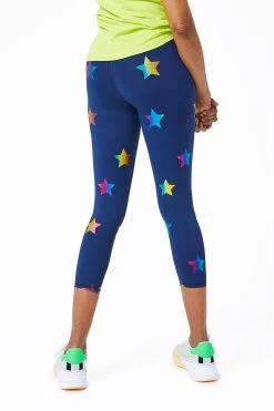 UpLift Capris In Navy Rainbow Star Foil 11 UpLift Capris In Navy Rainbow Star Foil -Chic Wear Shop 4 3fbbf7dd b379 4ac1 9113 5552e0b5fb04