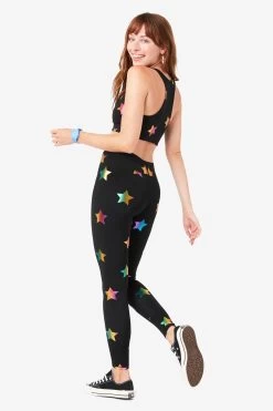 UpLift Leggings In Black Rainbow Star Foil With Tall Band 13 UpLift Leggings In Black Rainbow Star Foil With Tall Band -Chic Wear Shop 4 a1ced219 269a 4372 93e2 1b97626c4647