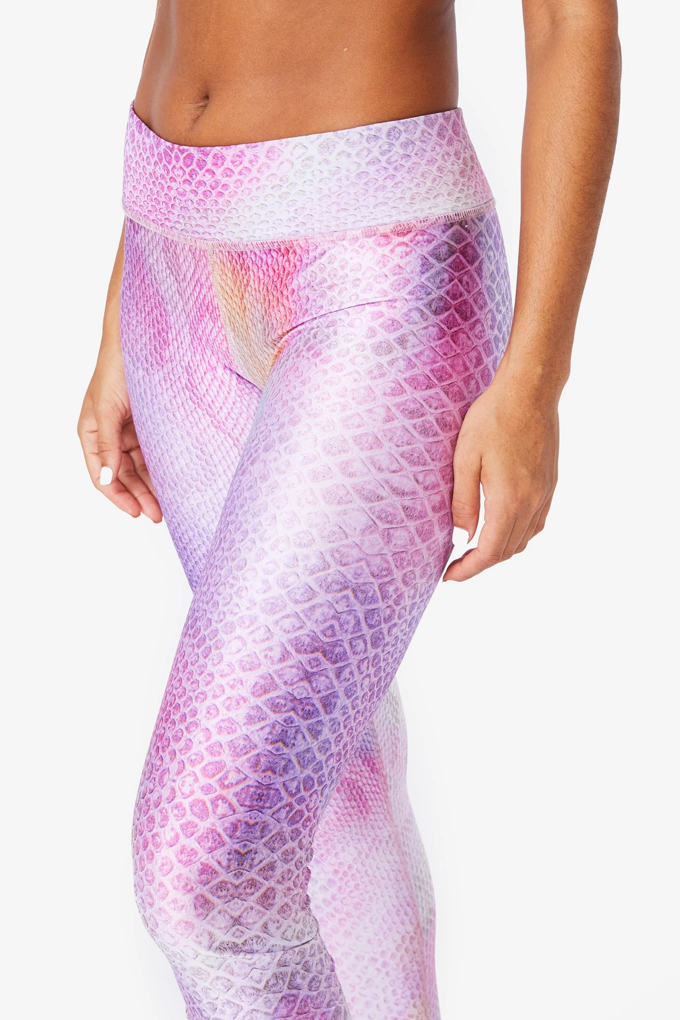 Hi-Shine Leggings In Pink Python 6 Hi-Shine Leggings In Pink Python - Image 4