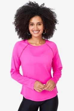 WorkIt Long Sleeve Tee In Terez Pink -Chic Wear Shop 5 ce8911fb e5c6 4f51 a166 66f998f1d3b0
