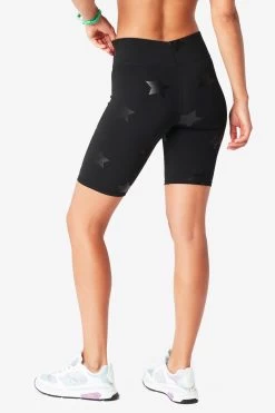 UpLift Bike Shorts In Black Tonal Star Foil 12 UpLift Bike Shorts In Black Tonal Star Foil -Chic Wear Shop 6
