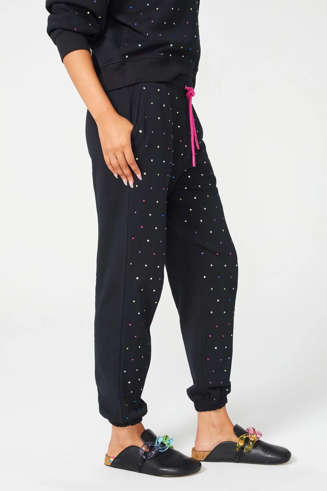 Gems Sweatpants In Black 10 Gems Sweatpants In Black - Image 8