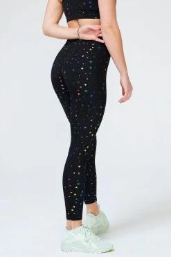 UpLift Leggings In Rainbow Mini Star 17 UpLift Leggings In Rainbow Mini Star -Chic Wear Shop BlackRainbowMiniStarts Leggings 4