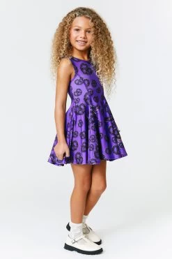 Kids Skater Dress In Chocolate Covered Pretzels -Chic Wear Shop ChocPretzels Dress Girls 4