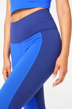 Colorblock TLC Leggings In Electric Blue And Navy -Chic Wear Shop Colorblock Legging ElectricBlueNavy 5