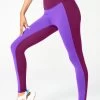 Colorblock TLC Leggings In Black Raspberry And Super Electric Purple -Chic Wear Shop Colorblock Legging ElectricPurpleRasp 2