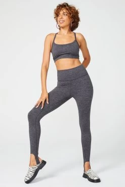 TLC Stirrup Leggings In Dark Heathered Gray