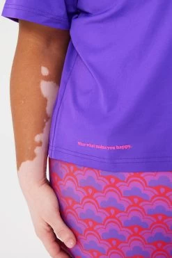 WorkIt Crop Tee In Electric Purple -Chic Wear Shop Extended ElectricPurple CropTop 4