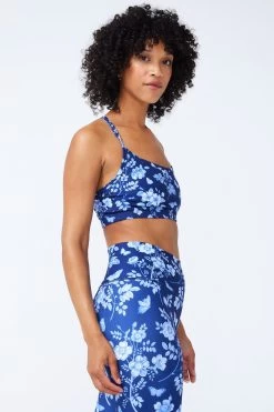 TLC Printed Y-Back Bralette In Navy Fine China -Chic Wear Shop FineChina Navy TLC Bra 4