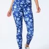 TLC Printed Leggings In Navy Fine China