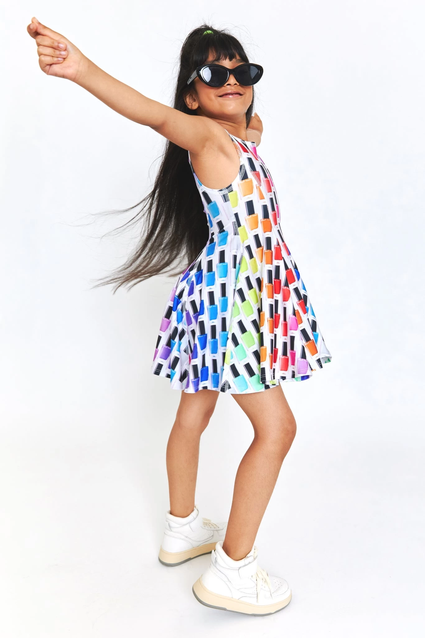 Girls Skater Dress In Nail Polish 5 Girls Skater Dress In Nail Polish - Image 3