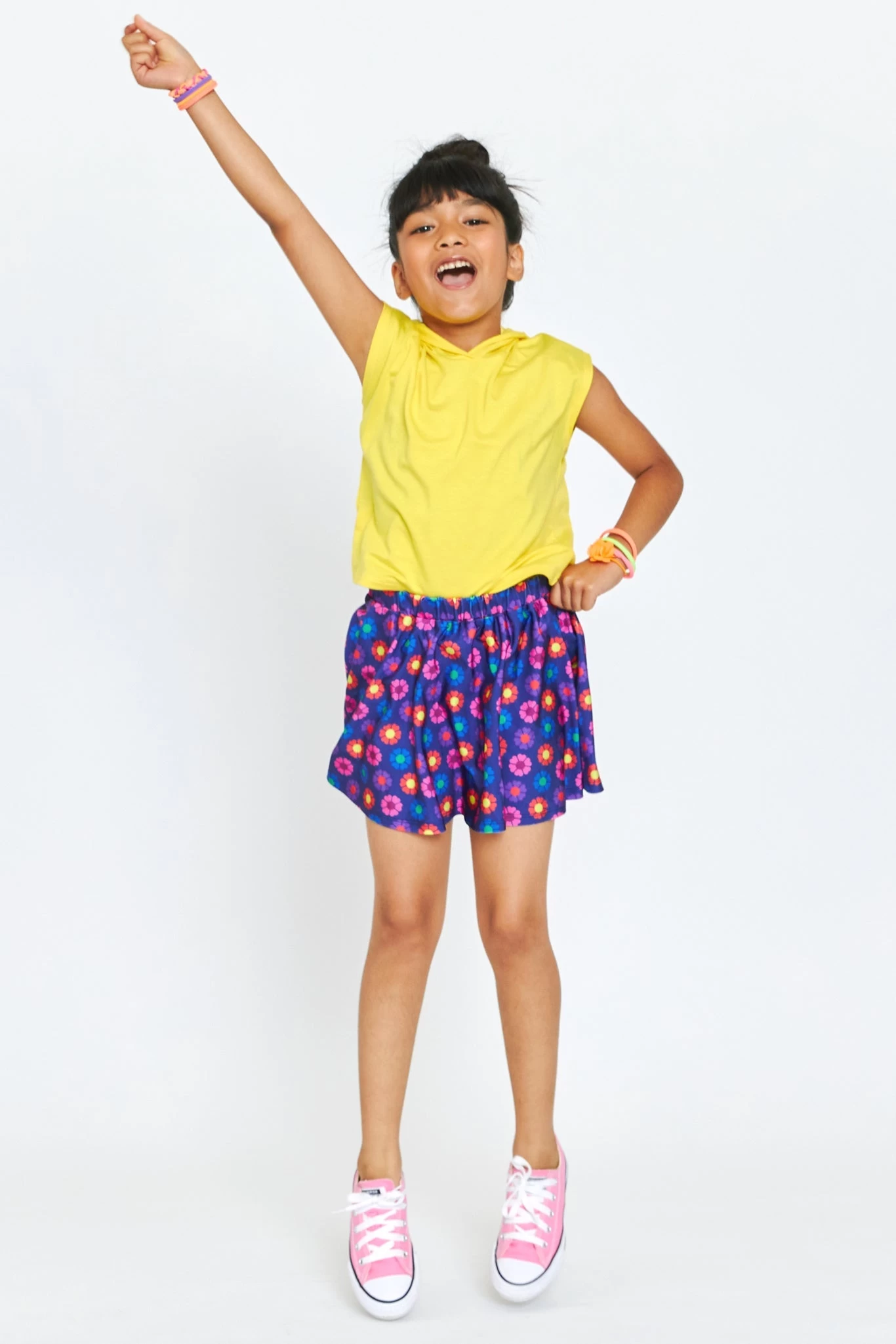 Girls Skater Skirt In Heart Floral 3 Girls Skater Skirt In Heart Floral