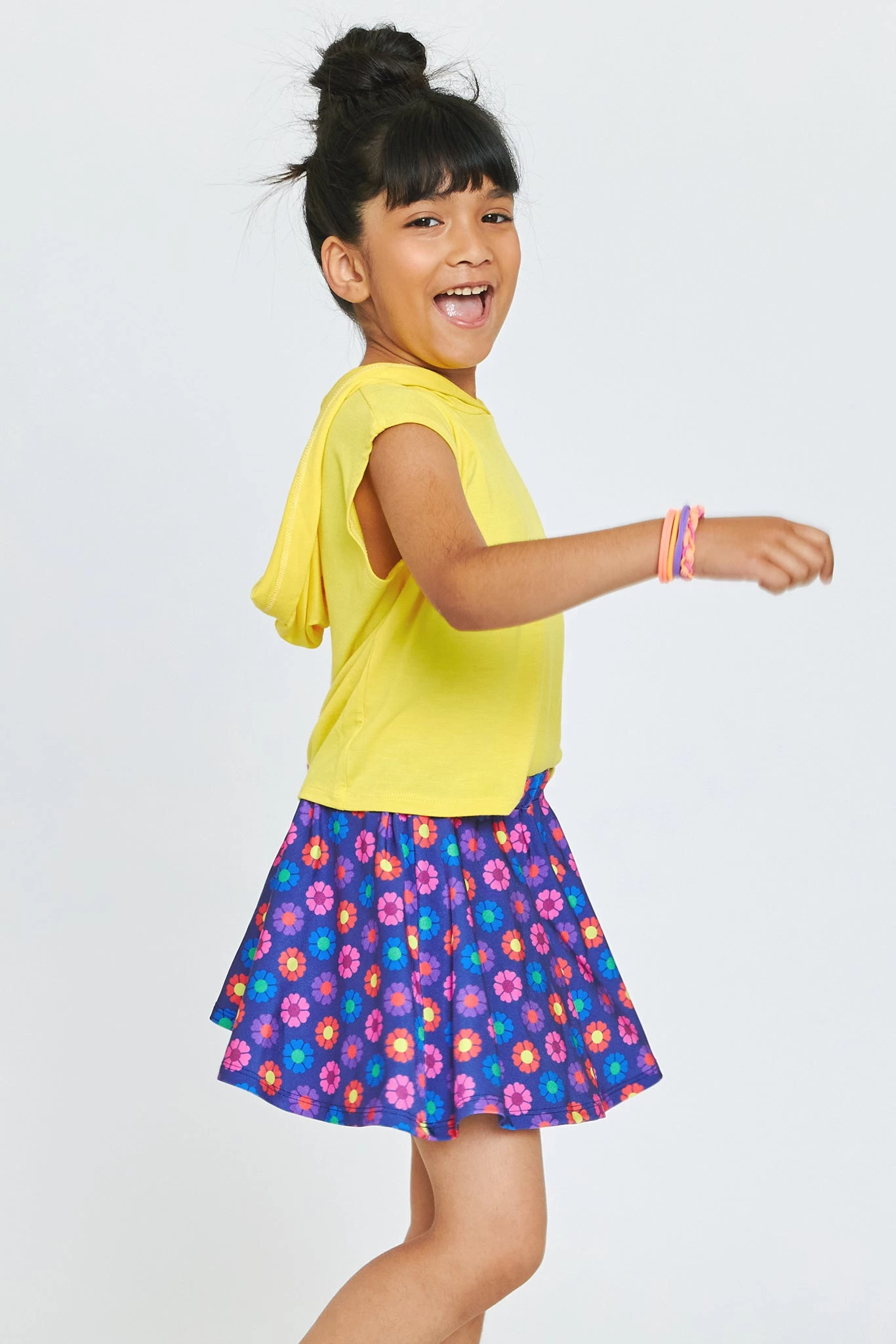 Kids Skater Skirt In Heart Floral 5 Kids Skater Skirt In Heart Floral - Image 3