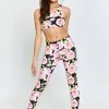 Girls Leggings In Roses 2 Girls Leggings In Roses -Chic Wear Shop GirlsFall22 RosesonBlack Leggings 1