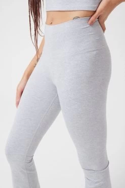 TLC Flare Leggings In Collegiate Gray -Chic Wear Shop GrayTLCLegging 5