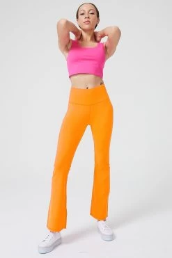 TLC Flare Leggings In Tangerine