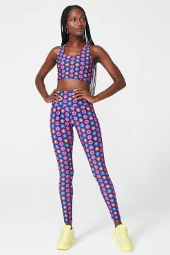 DuoKnit Leggings In Heart Floral -Chic Wear Shop HeartFloral Leggings 1 b