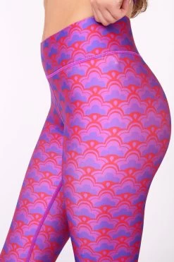 Hi-Shine Leggings In Pink Floral Geo 17 Hi-Shine Leggings In Pink Floral Geo -Chic Wear Shop HighBand Legging FloralGeo 3