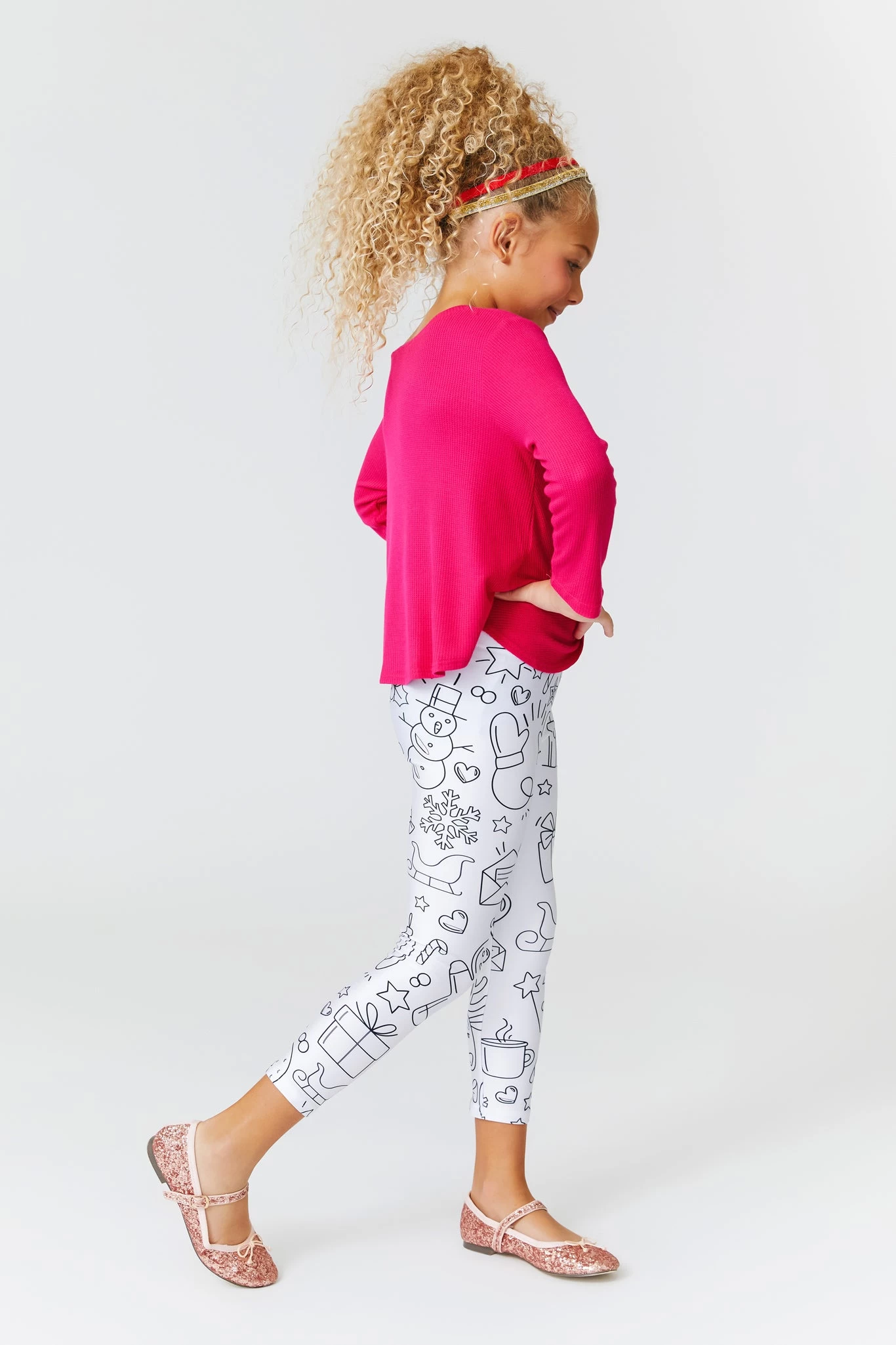 Girls Leggings In Christmas Coloring Book 6 Girls Leggings In Christmas Coloring Book - Image 4