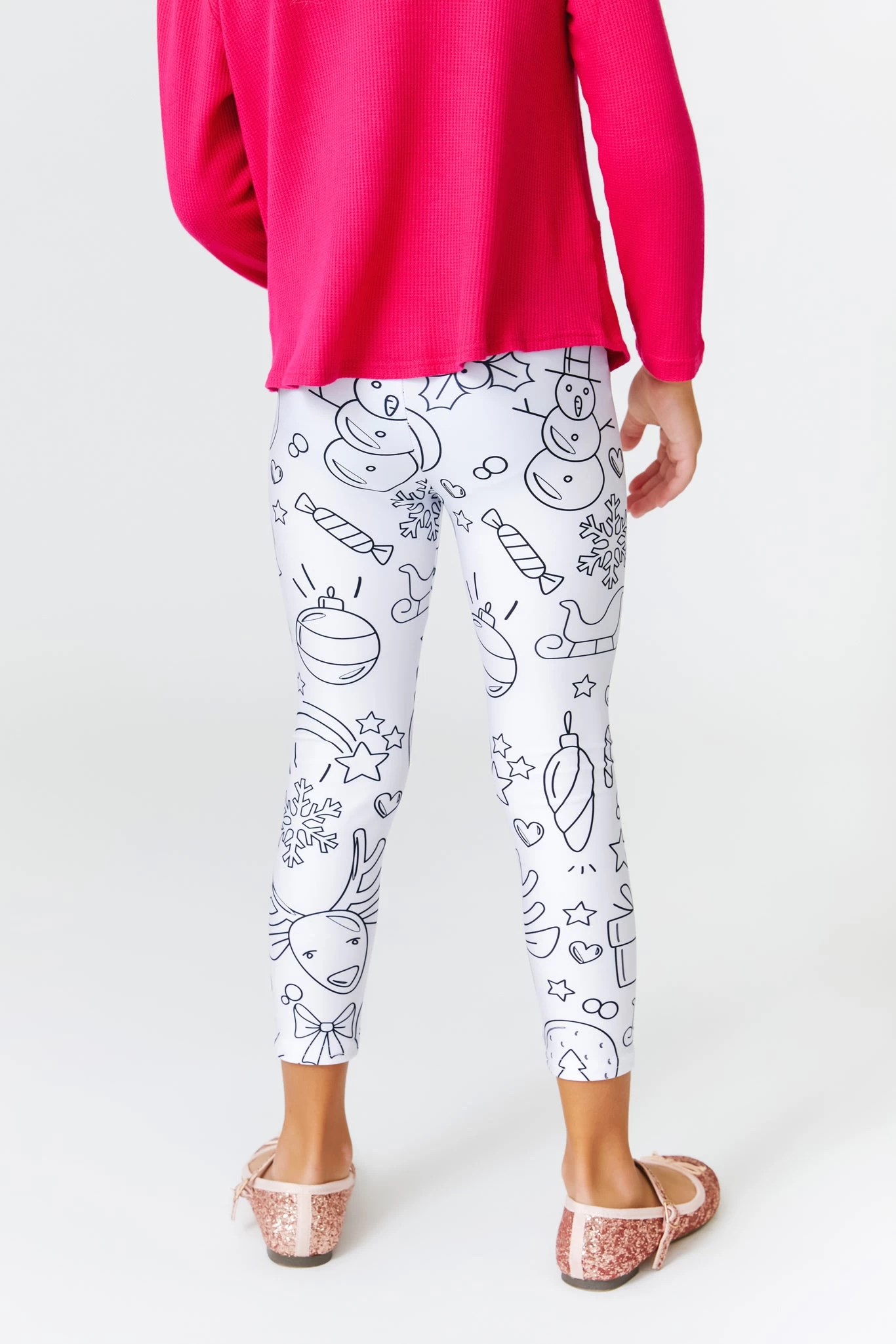 Girls Leggings In Christmas Coloring Book 7 Girls Leggings In Christmas Coloring Book - Image 5
