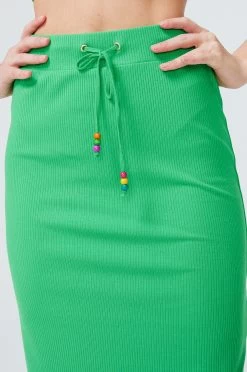 Rib Skirt In Spring Green -Chic Wear Shop LOOK 004 078