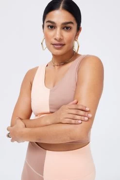 Two Tone TLC Crop Top In Apricot And Camel -Chic Wear Shop LOOK 007 086