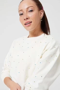 Gems Crewneck In Sugar Swizzle -Chic Wear Shop LOOK 007 1102