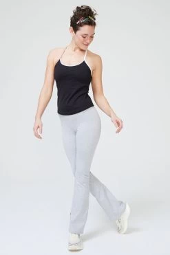 TLC Flare Leggings In Collegiate Gray -Chic Wear Shop LOOK 008 014