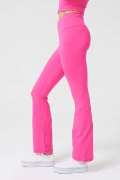 TLC Flare Leggings In Terez Pink -Chic Wear Shop LOOK 008 1225