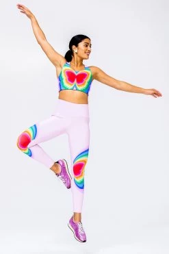 DuoKnit Sports Bra In Psychedelic Butterfly -Chic Wear Shop LOOK 009 028