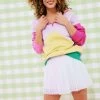 Colorblock Quarter Zip Sweatshirt In Spring Mix -Chic Wear Shop LOOK 010 1205
