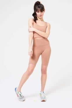 TLC Bike Shorts In Camel