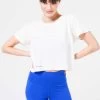 WorkIt Crop Tee In Sugar Swizzle -Chic Wear Shop LOOK 021 089