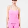 TLC Y-Back Tank In Bubblegum Pink Colorblock 1 TLC Y-Back Tank In Bubblegum Pink Colorblock -Chic Wear Shop LOOK 026 038