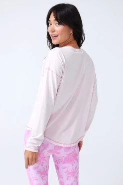 Bliss Long Sleeve Tee In Light Pink -Chic Wear Shop LightPink Bliss LS 3