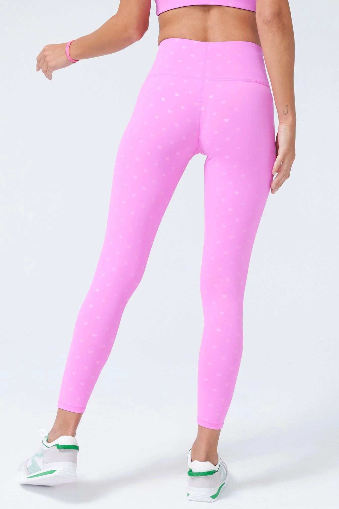UpLift Leggings In Pink Heart Foil 6 UpLift Leggings In Pink Heart Foil - Image 4