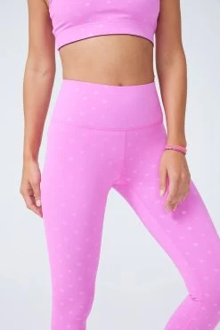 UpLift Leggings In Pink Heart Foil 12 UpLift Leggings In Pink Heart Foil -Chic Wear Shop MiniHeartsPink Leggings 5