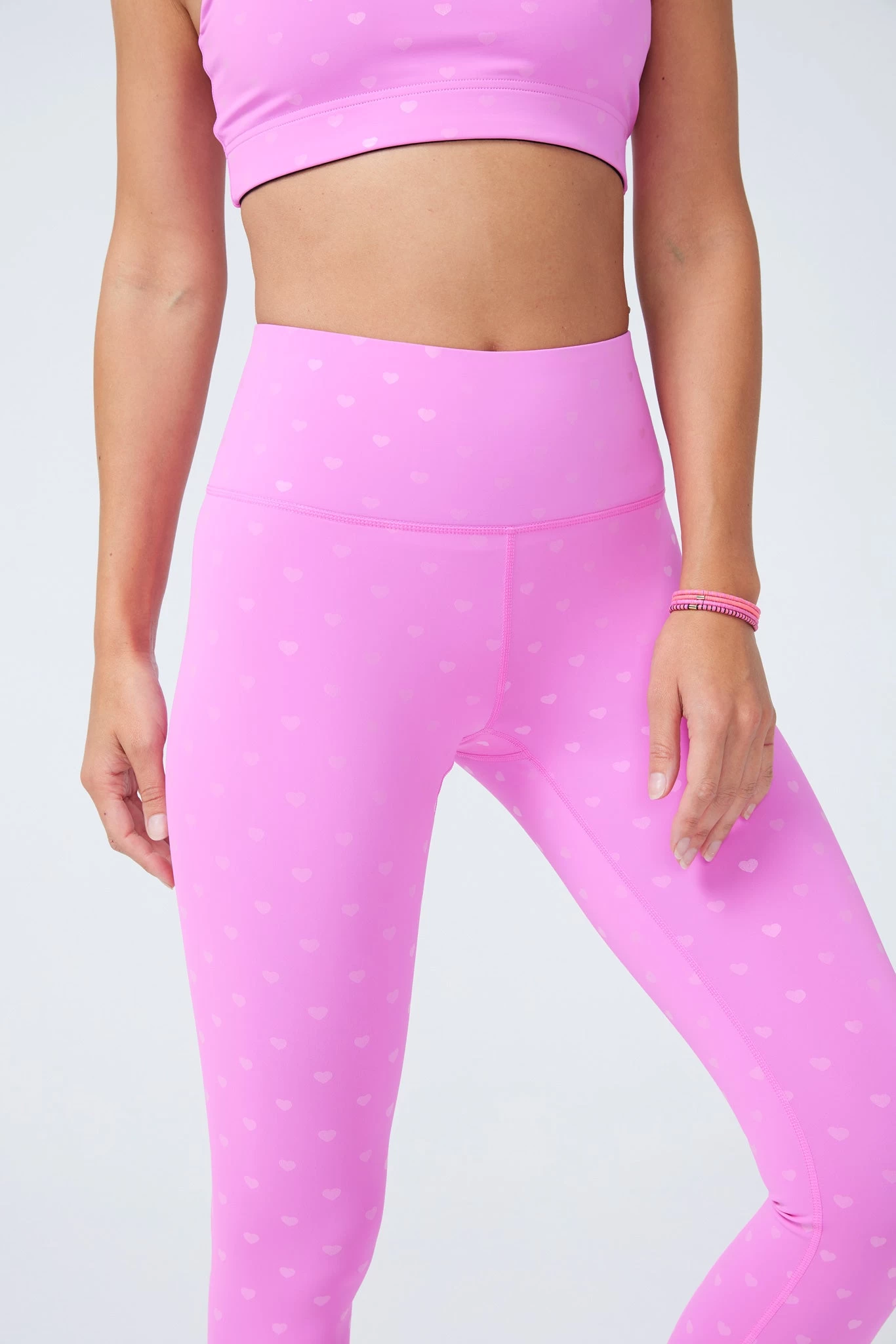 UpLift Leggings In Pink Heart Foil 7 UpLift Leggings In Pink Heart Foil - Image 5