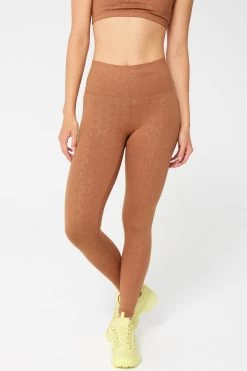 TLC Monogram Leggings In Aztec -Chic Wear Shop Monogram Camel Leggings 2